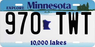 MN license plate 970TWT