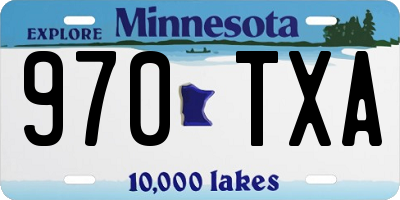MN license plate 970TXA