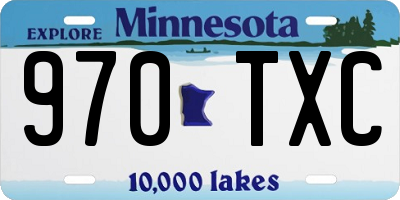 MN license plate 970TXC
