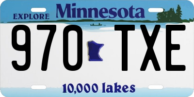 MN license plate 970TXE