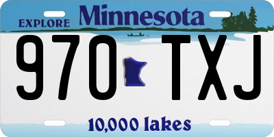 MN license plate 970TXJ