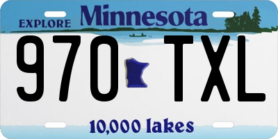 MN license plate 970TXL