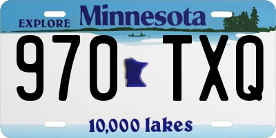 MN license plate 970TXQ