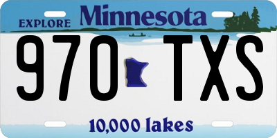 MN license plate 970TXS