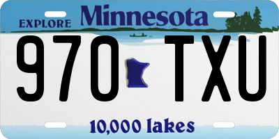 MN license plate 970TXU