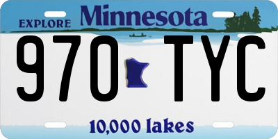 MN license plate 970TYC