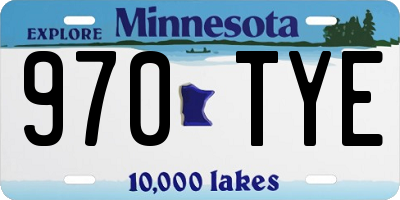 MN license plate 970TYE