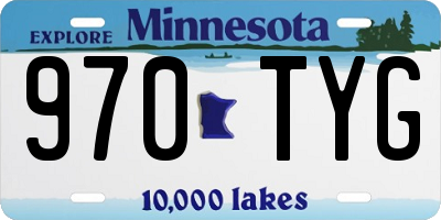MN license plate 970TYG