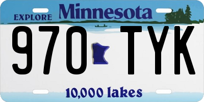 MN license plate 970TYK