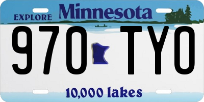 MN license plate 970TYO