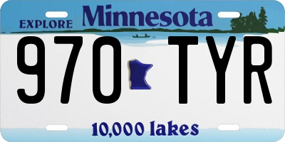 MN license plate 970TYR