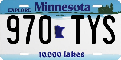 MN license plate 970TYS