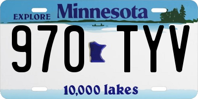 MN license plate 970TYV