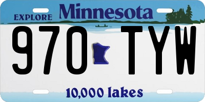 MN license plate 970TYW