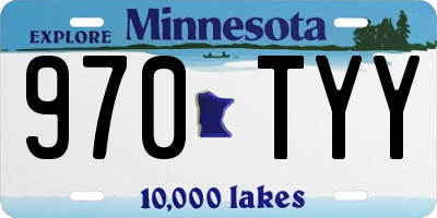 MN license plate 970TYY