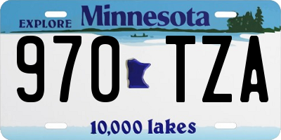 MN license plate 970TZA