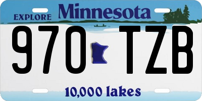 MN license plate 970TZB
