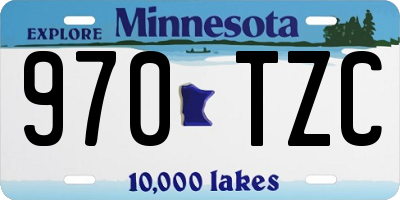 MN license plate 970TZC