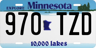 MN license plate 970TZD