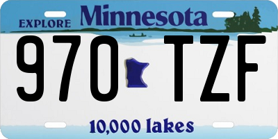 MN license plate 970TZF