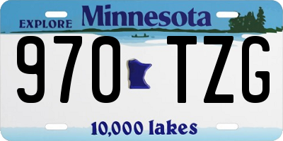 MN license plate 970TZG