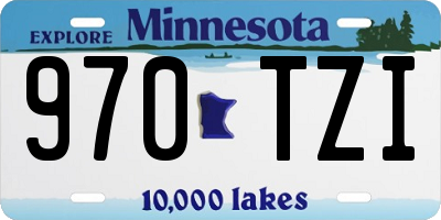 MN license plate 970TZI
