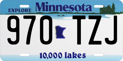MN license plate 970TZJ