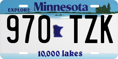 MN license plate 970TZK