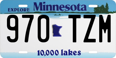 MN license plate 970TZM