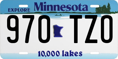 MN license plate 970TZO