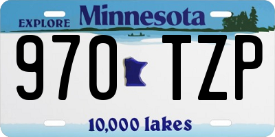 MN license plate 970TZP