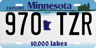 MN license plate 970TZR