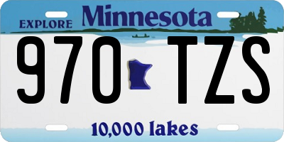 MN license plate 970TZS