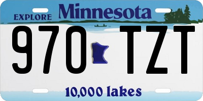 MN license plate 970TZT