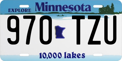 MN license plate 970TZU