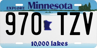 MN license plate 970TZV