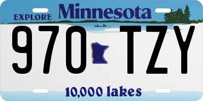 MN license plate 970TZY