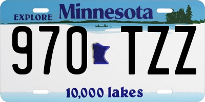 MN license plate 970TZZ