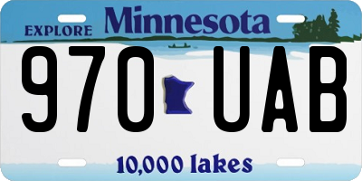 MN license plate 970UAB