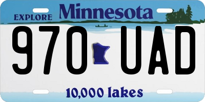 MN license plate 970UAD
