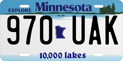 MN license plate 970UAK