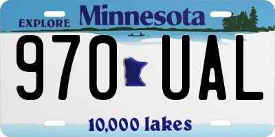 MN license plate 970UAL