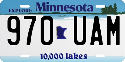 MN license plate 970UAM