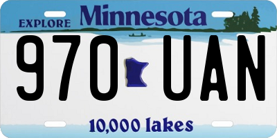 MN license plate 970UAN