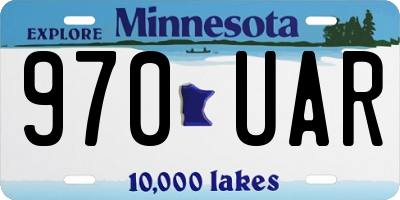 MN license plate 970UAR