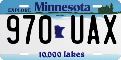 MN license plate 970UAX