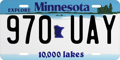 MN license plate 970UAY