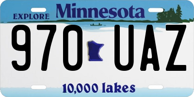 MN license plate 970UAZ