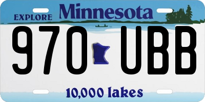 MN license plate 970UBB