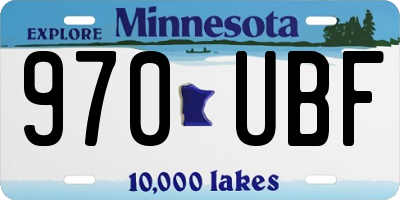 MN license plate 970UBF